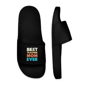 Meilleure maman enseignante de tous les temps - Claquettes Homme - noir - Devant