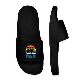 Bowling Dad Rétro Design - Claquettes Homme - noir - Devant
