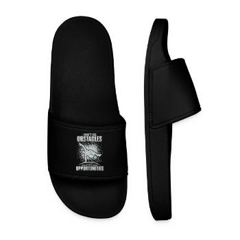 Parkour I Don't See Obstacles I See Opportunities - Men’s Pool Sliders - black - Front