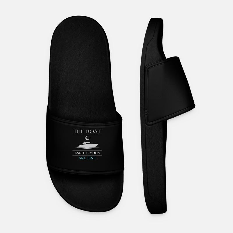 Night boating with - Men’s Pool Sliders - black