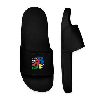 ABI 2026 Blüten Retro Abitur Geschenk  - Männer Badelatschen - Schwarz - Vorne