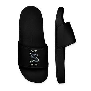 La mode Slither Toujours En Activité | Mentalité du serpent - Claquettes Homme - noir - Devant