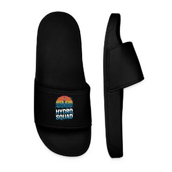 Hydro Squad Hydropower Team Renewable Energy - Men’s Pool Sliders - black - Front