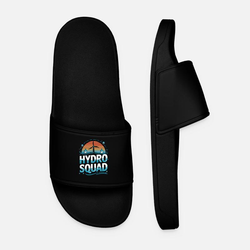 Hydro Squad Renewable Energy Hydropower - Men’s Pool Sliders - black