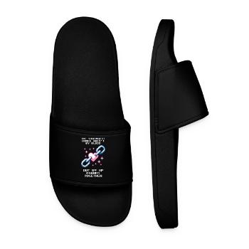 Gang le plus fort : XP au lieu de sang | Famille Patchwork - Claquettes Homme - noir - Devant