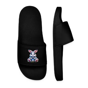 Joueur de Jeux de Lapins de Pâques - Claquettes Homme - noir - Devant