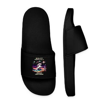Reality Patch 1.0 | Unicorns added - Men’s Pool Sliders - black - Front