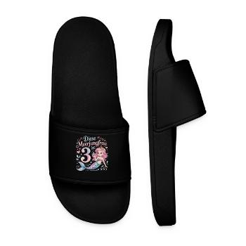 Cette sirène a 3 ans de filles - Claquettes Homme - noir - Devant