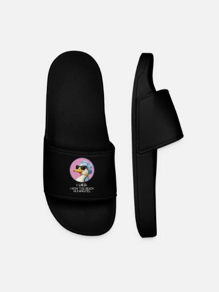 I Song Duck – Funny Statement Design - Men’s Pool Sliders - black