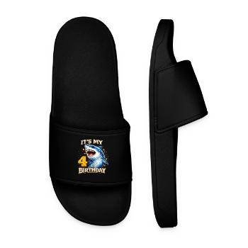 C’est mon 4e anniversaire Hai Geburtstag - Claquettes Homme - noir - Devant