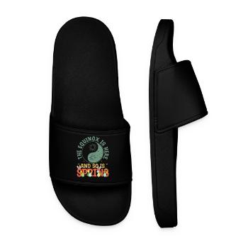 The Equinox Is Here And So Is Spring - Men’s Pool Sliders - black - Front