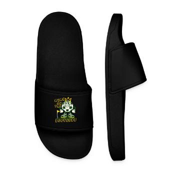 Footgolf Soccer Golf - Men’s Pool Sliders - black - Front