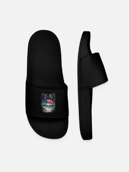 Puerto Rico Boricua - Men’s Pool Sliders - black