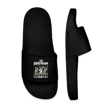 Bachelor Party Men Shirt Groom Bachelor Party - Men’s Pool Sliders - black - Front