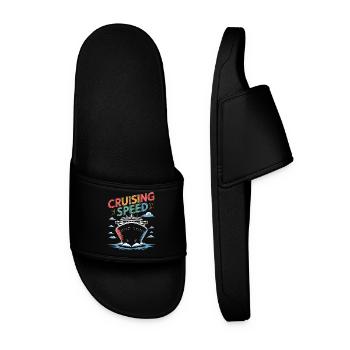 Impression d’un navire de croisière de croisière rapide - Claquettes Homme - noir - Devant