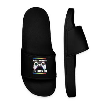 Gaming Gamer Video Games Controllers Gaming Gamers - Men’s Pool Sliders - black - Front