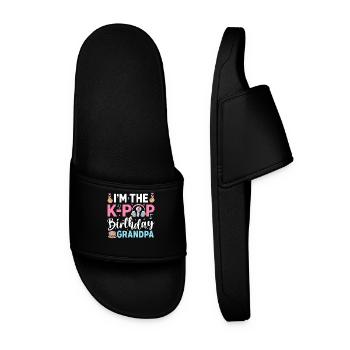 I'm The K-Pop Birthday Grandpa - Men’s Pool Sliders - black - Front