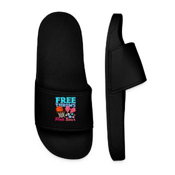 Free throws or grinding basketball - Men’s Pool Sliders - black - Front