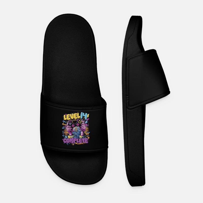 Level 14 Complete Gaming Graffiti - Men’s Pool Sliders - black