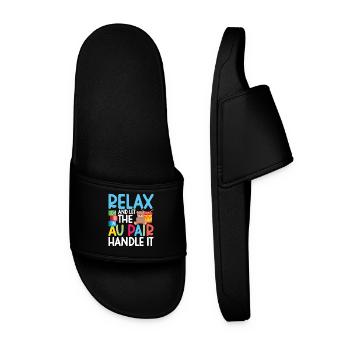 Au Pair Must Haves Babysitter Appreciation Nanny - Men’s Pool Sliders - black - Front