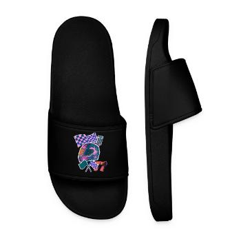 Retro Wave Driver - Men’s Pool Sliders - black - Front