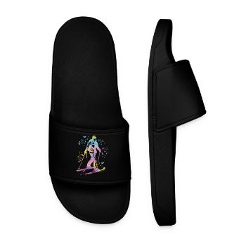 Alpine skier Winter sports Ski touring - Men’s Pool Sliders - black - Front