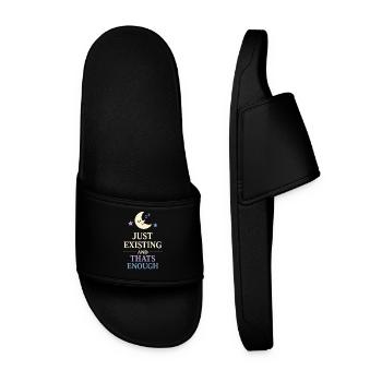 Existential humor, nihilism, humor, - Men’s Pool Sliders - black - Front