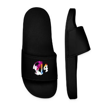 NON. 14 FOOTBALLEUR NUMÉRO 14 FOOTBALL 14E ANNIVERSAIRE - Claquettes Homme - noir - Devant