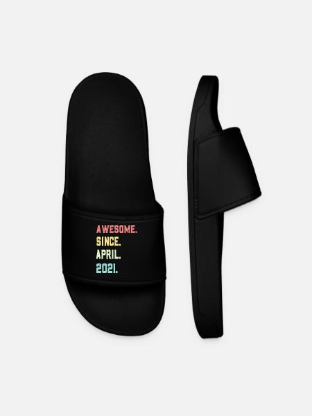 Awesome Since April 2021 - Men’s Pool Sliders - black