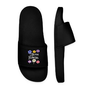 Alpine Flowers – Alpine Flowers Vintage Botanical D - Men’s Pool Sliders - black - Front