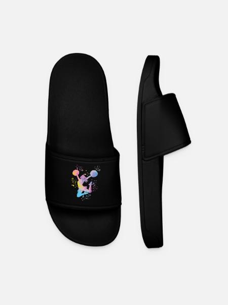 Cheerleader Cheer Mom Cheerleading - Men’s Pool Sliders - black