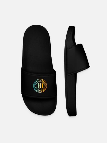10e verjaardag Jongen Meisje Legende Niveau 10 - Mannen slippers - zwart
