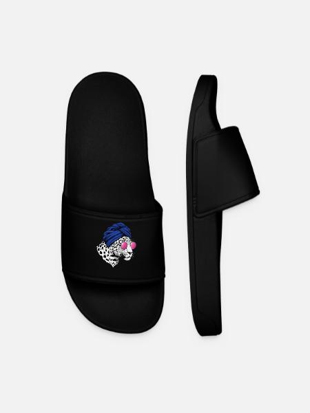 Leopard Women's Turban Glasses - Men’s Pool Sliders - black