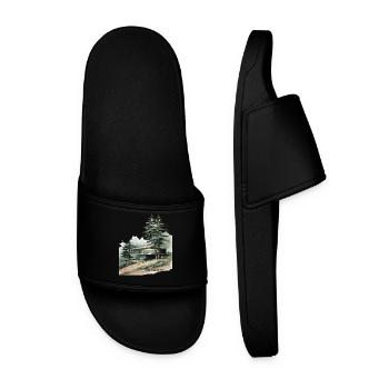 Modern Yoga Retreat Cabin - Men’s Pool Sliders - black - Front