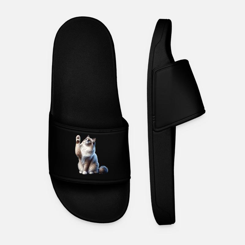 Ragdoll Katze Chatte Ragdoll - Claquettes Homme - noir