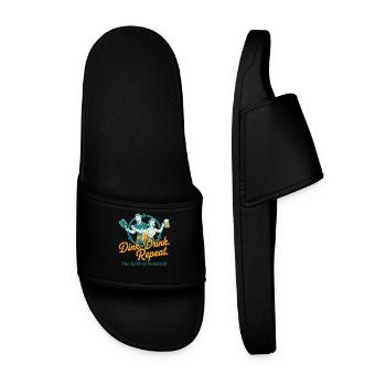 Pickleball Dink Drink Repeat Joueur drôle - Claquettes Homme - noir - Devant