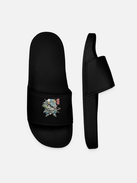 Boar Samurai Armor - Men’s Pool Sliders - black