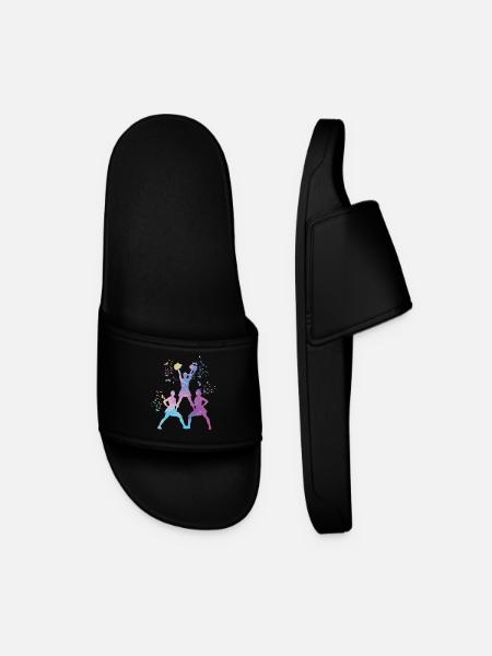 Cheerleader Cheer Mom Cheerleading - Men’s Pool Sliders - black