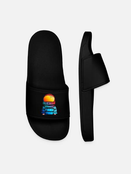 Astronaut Dream Gift for Kids - Men’s Pool Sliders - black