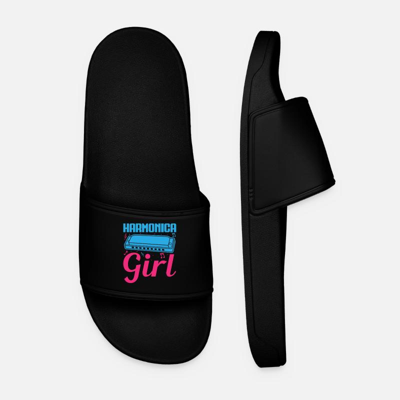 Harmonica Drôle Fille Harmonica - Claquettes Homme - noir