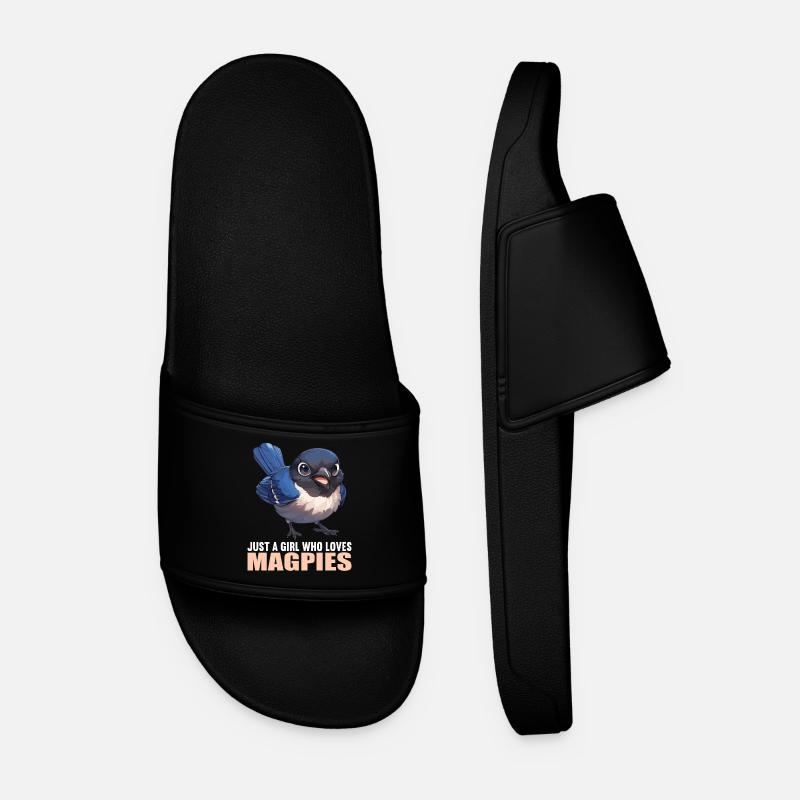 Magpies Magpie - Men’s Pool Sliders - black