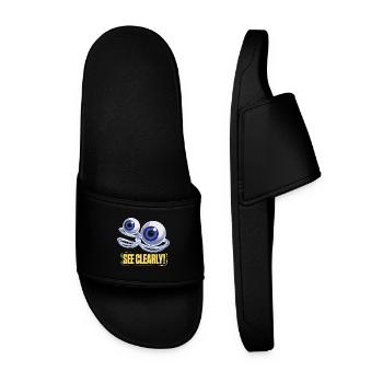See Clearly Eye Graphic - Men’s Pool Sliders - black - Front