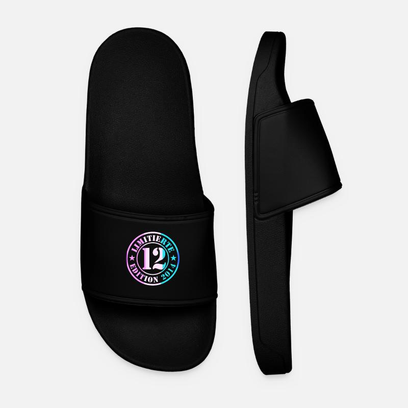 Garçon du 12e anniversaire - Claquettes Homme - noir