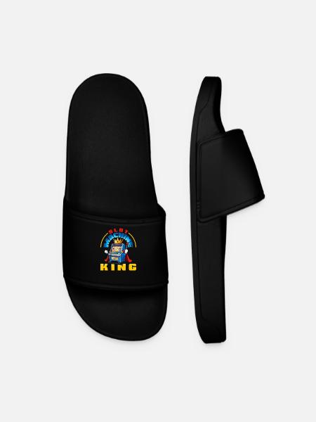 Slots King Casino Gambling Jackpot - Men’s Pool Sliders - black
