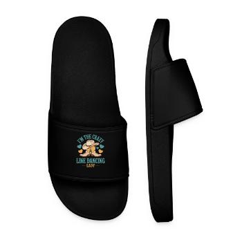 Line Dance Line Dancing Geschenk - Männer Badelatschen - Schwarz - Vorne