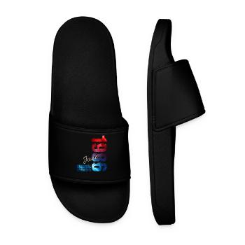 40th Birthday Gift Vintage June Vintage 1986 - Men’s Pool Sliders - black - Front