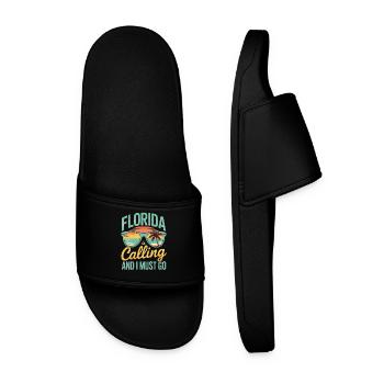Florida Is Calling And I Have To Go Sunglasses - Men’s Pool Sliders - black - Front