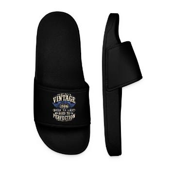 40e anniversaire 1986 cadeau vintage vintage - Claquettes Homme - noir - Devant