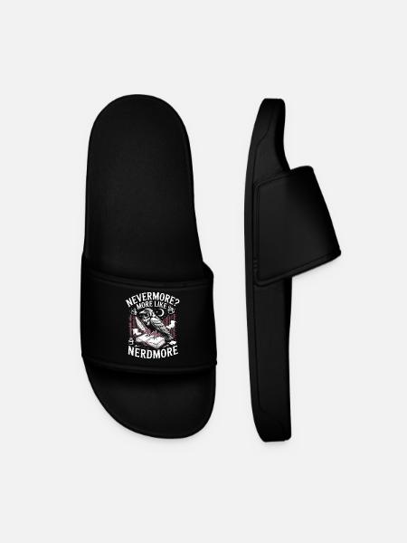 Raven Nevermore parody - Men’s Pool Sliders - black