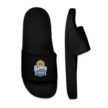 Logo du symbole du soleil Samos 2026 - Claquettes Homme - noir - Devant